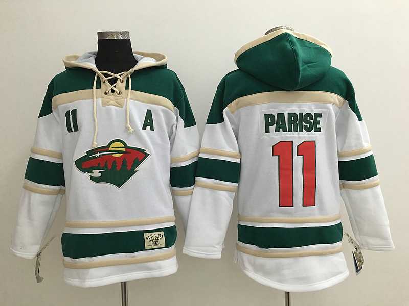 Minnesota Wild #11 Zach Parise White Sawyer Hooded Sweatshirt Stitched NHL Jersey,We sell and wholesale Minnesota Wild #11 Zach Parise White Sawyer Hooded Sweatshirt Stitched NHL Jersey on line form chian!